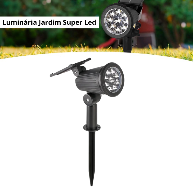 Luminária Espeto Jardim Super Led Energia Solar