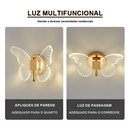 Arandela LED Borboleta Light Dourada